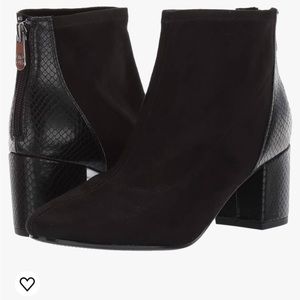 Ankle High Heel Suede Boots w/ Leather Back ✨✨✨